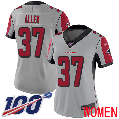 Atlanta Falcons Limited Silver Women Ricardo Allen Jersey NFL Football #37 100th Season Inverted Legend
